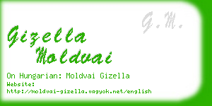 gizella moldvai business card